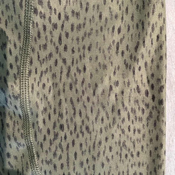 Lululemon Army Green with Spots Capri Leggings - Picture 3 of 3
